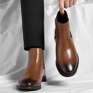 Bottes <span class=keywords><strong>Chelsea</strong></span> pour homme avec logo personnalisé, tige en microfibre et doublure en mesh, antidérapantes, souples, à enfiler, bottes décontractées d'hiver - Product Image 3