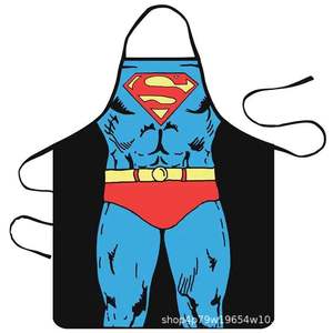 Vendita all'ingrosso al dettaglio Sunyue moda carina stampa digitale poliestere impermeabile su misura Superman Cos grembiule - Product Image 6