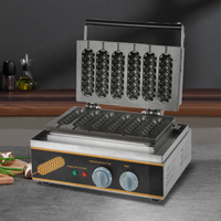 Professionnel Commercial 6 pièces gaufrier bâton fabricant maïs Hot Dog Machine contrôle de température réglable antiadhésif gaufrier