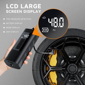 Bomba de Aire Eléctrica Portátil 3 en 1 con Pantalla LCD, Batería de 6000mAh, Inflador de Vehículos, Bomba para Inflar Balones, Martillo de Escape, Alerta de Rescate - Product Image 2