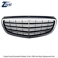 Gril Depan untuk Mercedes Benz C Class W205 Chrome Diamond Mesh Grill Pengganti 2015-2021 C180 C200 C250 Pemasangan Langsung Teruji