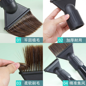 หัวเป่าลมแบบรวมสำหรับไดร์เป่าผมในร้านเสริมสวย ขนแปรงนุ่ม 12x20x5.5 ซม. พร้อมแปรงสำหรับกำจัดเส้นผมที่หลุดร่วง - Product Image 3