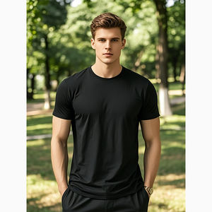 BMT 18 personnalisé prêt à expédier t-shirt à manches courtes en coton de couleur unie pour hommes - Product Image 4