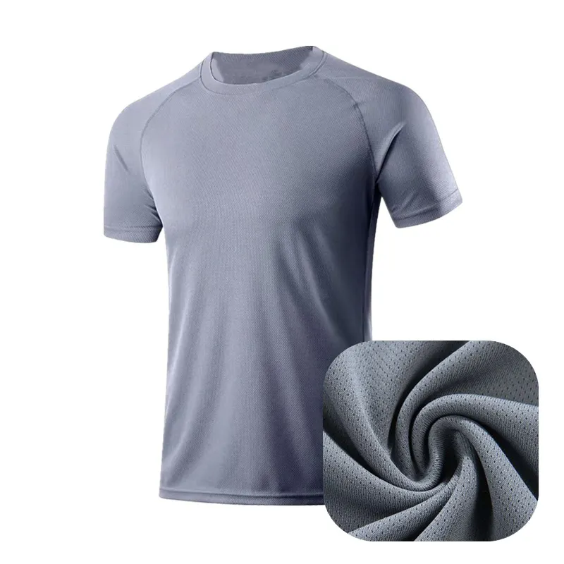 wholesale Breathable 1005 polyester mesh T-shirt Men's Summer Stretch Short Sleeve Quick Dry Sports Casual t shirts