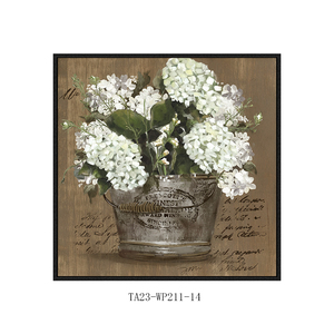 Tableaux muraux vintage d'hortensias floraux, impressions sur toile de fleurs aquarelles, décor rustique pour cuisine et salle à manger - Product Image 5