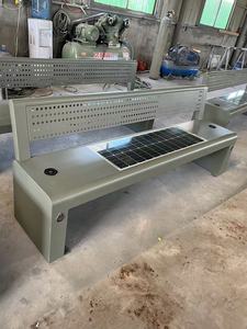 Banc intelligent urbain solaire, mobilier d'extérieur, tôle galvanisée, recharge sans fil pour téléphone portable, banc solaire pour parc - Product Image 2