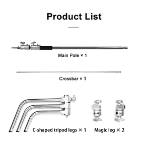 ขาตั้งไฟสตูดิโอแบบ C-Stand สแตนเลส ขนาด 330 ซม. ขายดีจากโรงงาน สำหรับไฟสตูดิโอ กล้องถ่ายรูป โทรศัพท์มือถือ <span class=keywords><strong>วิดีโอ</strong></span> และการถ่ายภาพ - Product Image 2