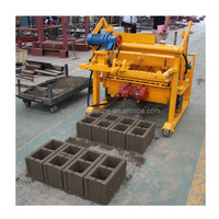 Machine manuelle de fabrication de blocs creux en béton QT40-3A en 30 secondes - Prix compétitif - Équipement de fabrication de ciment et de briques