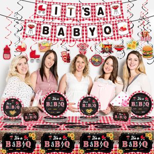 Decoraciones para Fiesta <span class=keywords><strong>de</strong></span> Cumpleaños <span class=keywords><strong>de</strong></span> Bebé con Temática <span class=keywords><strong>de</strong></span> Barbacoa, Incluye Pancarta '<span class=keywords><strong>Es</strong></span> una Barbacoa <span class=keywords><strong>de</strong></span> Bebé', Decoraciones para Baby Shower - Product Image 4