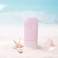 Flacon carré biodégradable de 30 ml et 50 ml en plastique souple pour crème solaire, personnalisable avec impression sérigraphique pour usage cosmétique