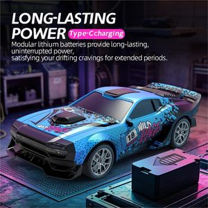 Nouvelle arrivée EPT : Voiture RC 4x4 de drift 2,4 GHz entièrement proportionnelle avec télécommande, <span class=keywords><strong>camion</strong></span> de course, lumières LED et pneus doubles - Product Image 4