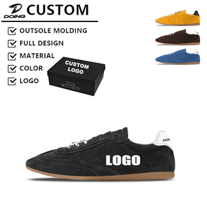 Custom Logo Thin Flat Sole Dexun Suede Couple Shoes Versatile Sports Running Casual Lightweight Style Walking Style Shoes - Product Image 1