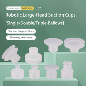 Ventosa de vacío de plástico para piezas neumáticas industriales, con orificio de montaje <span class=keywords><strong>M8</strong></span>, almohadilla de agarre para robot de vacío, para recoger y colocar en moldeo por inyección - Product Image 2