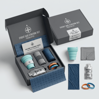 Kit d'Équipement Personnalisé pour Événements : Station d'Assistance avec Gobelet Pliable, Serviette Rafraîchissante, Cache-cou, Pochette Énergétique et Bracelet