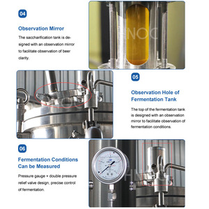 Equipo para Cerveza HNOC de 500l y 2000l, Sistema de Microcervecería Todo en Uno, Máquina para Elaborar Cerveza Artesanal - Product Image 5