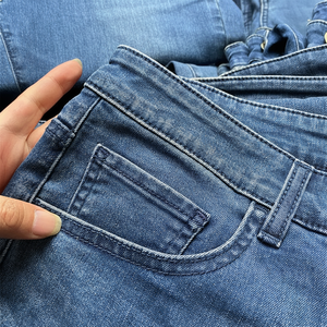 Pantalon en jean style Hip Hop Streetwear pour homme, vêtement décontracté, vente en gros, pantalon droit classique - Product Image 1