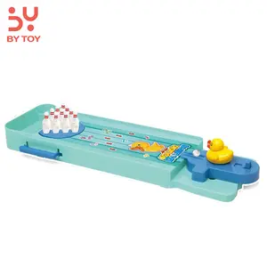 Children's competitive game play competition toy little yellow duck catapult sliding mini bowling juguet