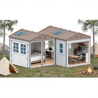 WooWild Atelier, entrepôt, abri de camping modulaire préfabriqué portable intelligent, étanche, en HDPE, alimenté à l'énergie solaire et écologique