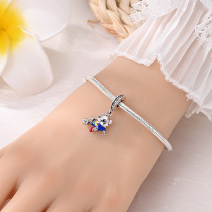 Conjunto de Joyería con Dijes de la Copa Mundial de Fútbol 2026, Colgante de Cobre Esmaltado, Pulsera y Collar DIY, Recuerdo para Fanáticos, Venta al Por Mayor - Product Image 4