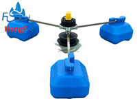2 HP 1.5kW 380V 50/60Hz Motor 3 Fasa Impeller Mesin Aerator Kolam Akuakultur Variabel Frekuensi Gearbox Budidaya Ikan Udang