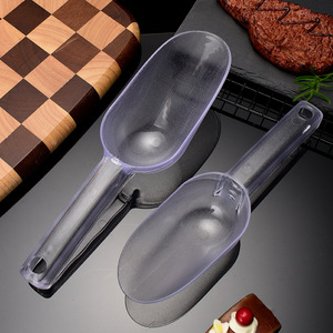Transparent Ice Shovel Plastic Flat Bottom Thickened For Ice Cream Shop Tea Milk Powder Popcorn Candy Storage - Product Image 4
