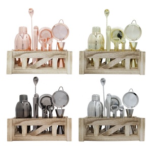 Rts nóng bán Tùy chỉnh cao cấp màu đen 304 thanh thép không gỉ công cụ bartender thiết lập cho cao cấp uống phục vụ - Product Image 3