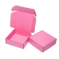 Caja de correo de cosméticos Rosa Papel Kraft con función impermeable E Flauta Cartón corrugado Laminación mate Manejo de impresión