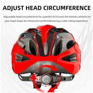 OCSR Женский Мужской легкий прочный ABS + ПК велосипедный шлем со светодиодной подсветкой Съемный солнцезащитный козырек Регулируемый дышащий для верховой езды - Product Image 4