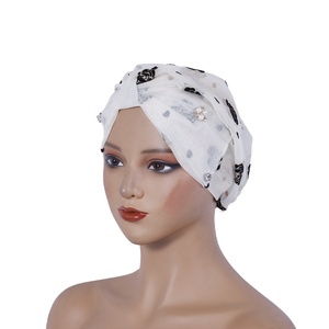 Hiyab Instantáneo de Moda 2026, Elegante y Lujoso, con Cuentas, para Bodas y Banquetes, para Mujeres, <span class=keywords><strong>F122</strong></span> - Product Image 3