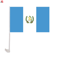 Drapeau Haïti de haute qualité Drapeau de voiture promotionnel Cap-Vert 30*45 Drapeau de fenêtre de voiture en polyester personnalisé avec tige en plastique
