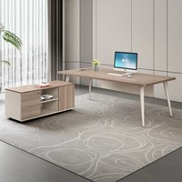 Ensemble de bureau de direction de luxe avec armoire à dossiers, mobilier de bureau contemporain haut de gamme élégant pour managers et dirigeants