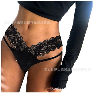 Culottes triangulaires sexy en dentelle respirante, style européen et américain, taille basse, confortables, grandes tailles, pour le commerce extérieur. - Product Image 5