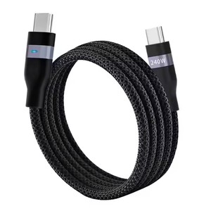 240W USB C nhanh Sạc 5A Thông Minh Chức năng Cáp với nylon Áo khoác Tương thích iPhone <span class=keywords><strong>Android</strong></span> 1m 2m 3M xe di động Loại-C Cáp - Product Image 2