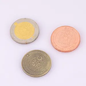 あなた自身のお土産コインを作る安いデザインロゴユーロ刻印ブランクメタルメッキカスタムシルバーアーケードゲームコイントークン販売のため
