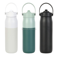 Bouteille d'eau filtrante en acier inoxydable, vente chaude, thermique, portable, 680 ml, 1000 ml, eau potable propre avec filtre réutilisable et paille