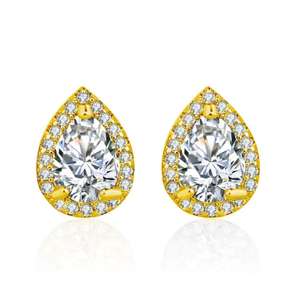 ต่างหูจี้ทรงกลม/สี่เหลี่ยม/ทรงหมอน ดีไซน์ทันสมัย ชุบทอง/เงิน หลายแบบ ป้องกันการแพ้ เหมาะเป็นของขวัญสำหรับผู้หญิง - Product Image 5