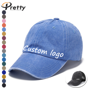 Washed Cotton Hat Embroidery <strong>Street</strong> Style Hat Soft <strong>Old</strong> School Hip - Pop Cap Retro <strong>Light</strong> Baseball Cap - Product Image 1