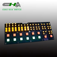 Carte PCB de bouton personnalisé CHA boutons poussoirs professionnels clavier carte PCB avec Led