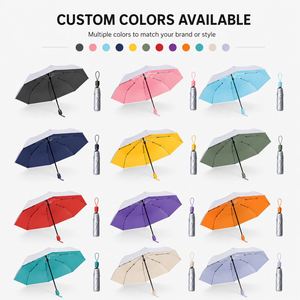 Paraguas Automático para Sol y Lluvia con Revestimiento de Titanio Plateado, Protección UV, Resistente al Viento, Plegable, con Logotipo Personalizado al por Mayor - Product Image 3