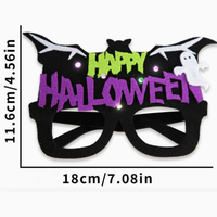 Chapeau de sorcière citrouille style corbeau, articles de remplissage pour sacs de fête, monture de lunettes de déguisement d'Halloween, accessoires de fête à motifs variés
