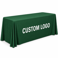Nappe de table rectangulaire en polyester anti-taches personnalisée, unie, lavable, pour la restauration hôtelière