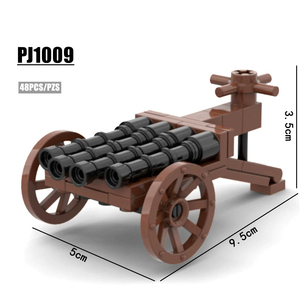 Blocs de construction compatibles MOC pour mini-figurines - Canons vintage, canons à bombes, obus - Modèles de scènes à assembler - Jouets de construction - Product Image 6