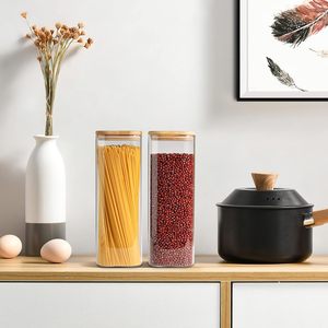 Wholesale Eco-Friendly Glass Food Safe Storage <b>Containers</b> Large Capacity Measuring Cup Lids Removable ABS Seals Rounded Corner - Product Image 2