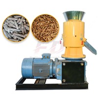 Moulin à granulés de bois à matrice plate 220v/380v, machine à granulés d'aliments pour animaux