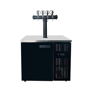 Máquina de Cerveza de Barril en Forma de T de Acero Inoxidable Personalizada con 4 Grifos, Refrigerador de Barriles de Doble Puerta Refrigerado para Hostelería - Product Image 1