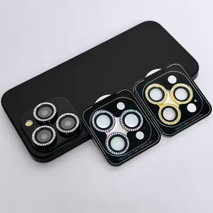 Protecteur d'objectif d'appareil photo <span class=keywords><strong>iPhone</strong></span> Premium Diamond-Compatible avec <span class=keywords><strong>iPhone</strong></span> 16/15/14 Pro Max, anti-éclats, couverture complète - Product Image 1