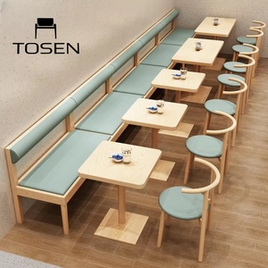 Tables et chaises pour café, banquette de restaurant, combinaison canapé, desserts frais, salon de thé, boutique de boissons - Product Image 1