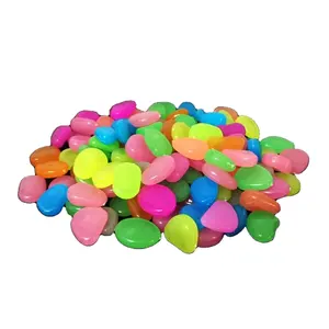 100pcs/300pcs Glow Pebbles Glowing In The Dark Rocks Garden Decor Gravels Large Luminous Decorative Stones