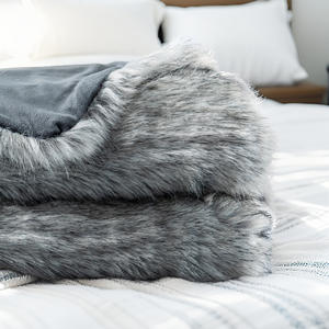 ソファとソファ用の高級居心地の良い柔らかいふわふわの冬用毛布、ぬいぐるみの完璧さにふける、<span class=keywords><strong>Fox</strong></span> Fur Blanket - Product Image 6
