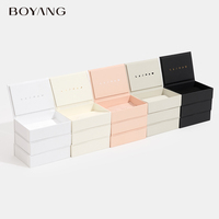Boîtes à bijoux rectangulaires en papier recyclable style livre avec logo personnalisé Boyang pour boucles d'oreilles et pendentifs